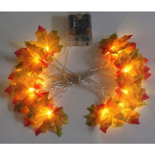 Halloween Lighted Autumn Thanksgiving Decoration Maple Leaf LED String Light Party DIY Decorations
