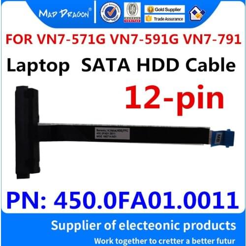 New original Laptop SSD HDD cable SATA HDD hard drive cable connector For Acer VN7-571G VN7-591G VN7-791 450.0FA01.0011 12 pin
