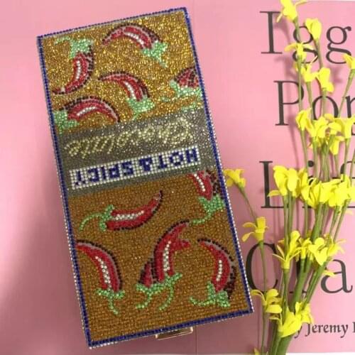 Money Clutch Rhinestone Purse 10000 Dollars Stack of Cash Evening Handbags Shoulder Wedding Dinner Bag