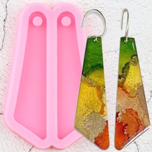L/M/S Shiny Tassel Earrings Resin Mold Handmade DIY Epoxy Silicone Molds Keychain Pendant Mould Fashion Jewelry for Women Girls