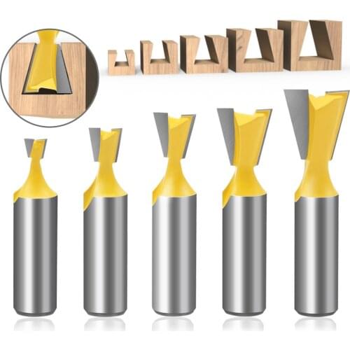 12mm,1/2‘’ Shank Dovetail Milling Cutter Joint Router Bits Set 14 Degree Woodworking Engraving Bit for Wood