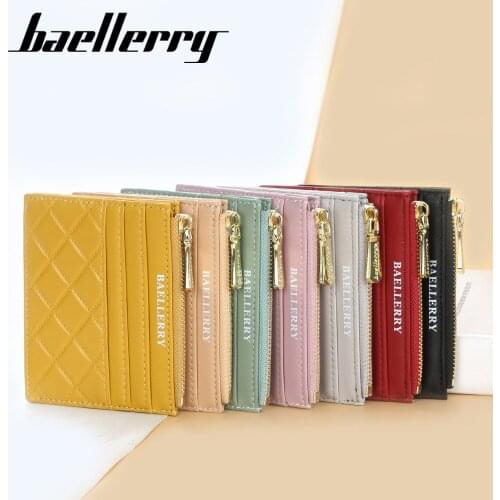 2021 New Mini Women Wallets Card Wallets Slim Zipper PU Leather Top Quality Fashion Female Purse Card Holder Wallet