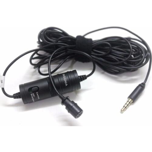 Original Omnidirectional Lapel Microphone Mobile Microphone Camera Computer microphone- Black for Insignia NS-DLMIC10P