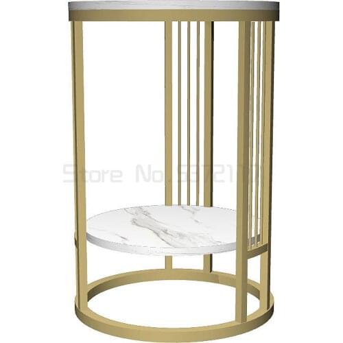 Mini bedside table small shelf small round table rock board modern simple bedside table light luxury bedroom window cabinet