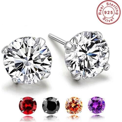 Korean Style Tiny Crystal Earrings For Women Bling Bling Zirconia Stud Earings With Stone Jewelry Female Wedding Party Gift