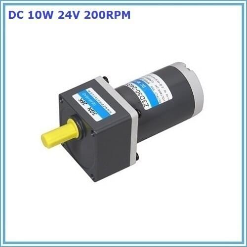10W 24V 200rpm dc brush gear motor
