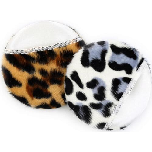 2/1 pcs Powder Puffs Leopard Comfortable Face Body Powder Puff Cosmetic Beauty Makeup Foundation Sponge Make Up Accessories