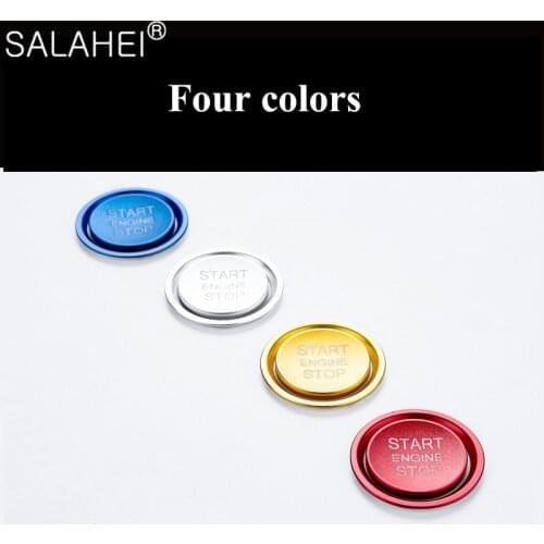 Car Styling Sticker Accessories Ring Auto Engine Start Stop Button Cover Case For Audi A6 B8 A6L Q5 8R A4 C7 B9 A7 BT 2018