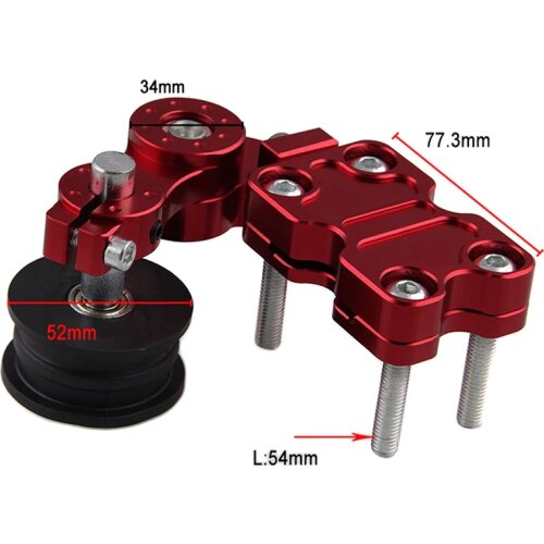 Universal Adjust Aluminum Motorcycle Chain Tensioner Portable Motorcycle Golden Aluminum Chain Tensioner Bolt On Roller Tool