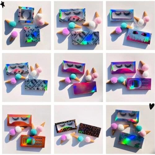 ABCO Lash Cases Packaging Wholesale Custom 3D Mink Eyelashes Boxes Packaging With Logo Makeup Set Eyelashes Case Pack