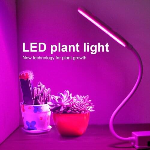 USB 60/80 LED Plant Grow Light Full Spectrum LED Plant Phyto Lamp With Magnetic Base For Indoor Plant Seedlings Flower Vegetable