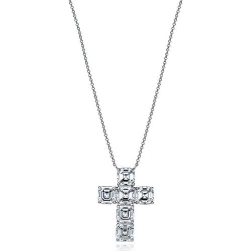 Designer Fashion 925 Sterling Silver Jewelry 3A Cubic Zirconia Party Necklace