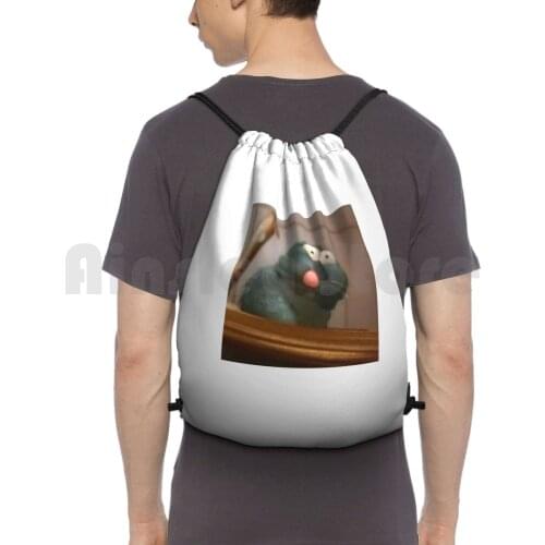 Ratatouille Backpack Drawstring Bags Gym Bag Waterproof Meme Ratatouille Remy Funny Lmao