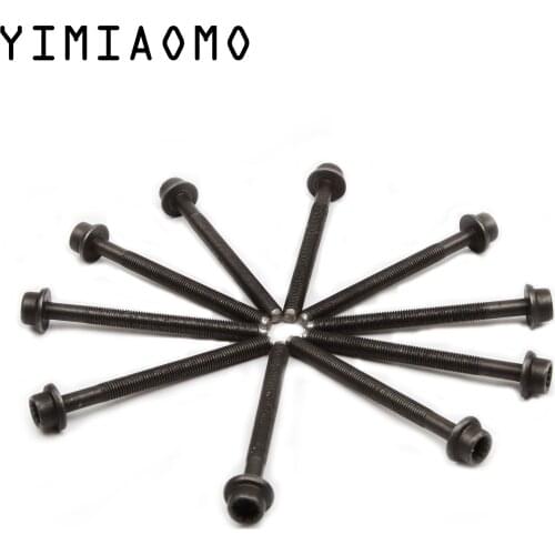 WHT 000 912 Auto 10PCS Engine Cylinder Head Screw Bolt Set For Audi A1 A3 VW Beetle EOS GOLF Jetta Passat Tiguan Skoda Seat