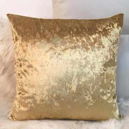 Golden velvet Cushion Cover Pillowcase Solid Color Pillow Case Cojines Decor Sofa Throw Pillows Room Pillow Cover Decorative Who