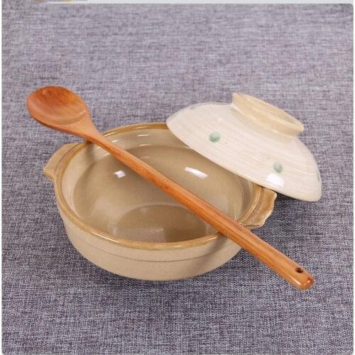 1PC Creative Wooden spoon with a long handle Teaspoon wood spoon dessert handle stirring Cooking Spoons 33cm