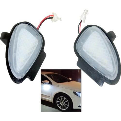 2PCs CANbus Led Under Side Mirror Puddle Light Module For VW Golf MK6 6 MKVI C45 Cabriolet White Led Lamp