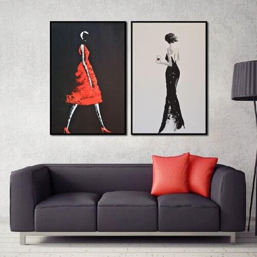 Abstract Fashion Sexy Woman Poster Nordic Home Decoration Painting On Canvas Woman Room Frameless Wall Art Interior Room Cuadros