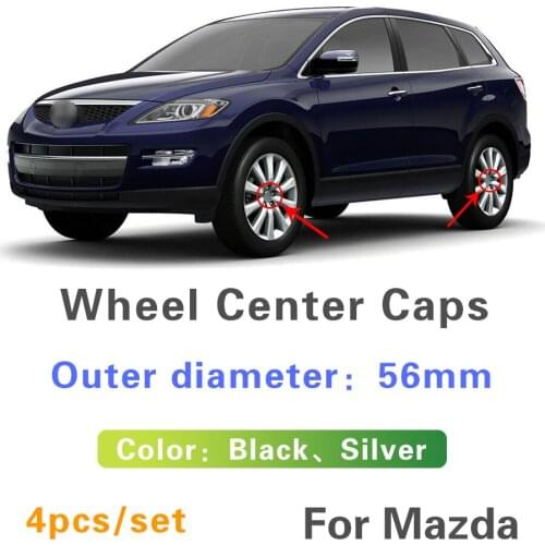 4x 56mm Car Wheel Center Hub Cap Decoration Accessories For MAZDA 2 3 5 6 6GH 6GJ CX-5 CX-3 CX-9 CX30 RX8 MX-5 Atenza MPV MPS