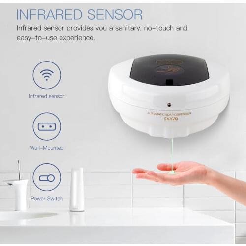 Wall Mounted 600Ml ABS Automatic Liquid Soap Dispenser Bathroom Accessories Smart Sensor Touchless Soap Dispenser for Hotel