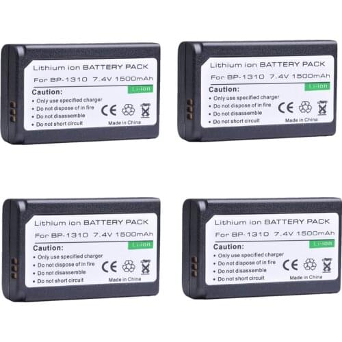 AsperX 4pcs 1500mAh BP-1310 BP 1310 BP1310 Battery for Samsung NX5 NX10 NX100 NX11 NX20 Cameras Battery