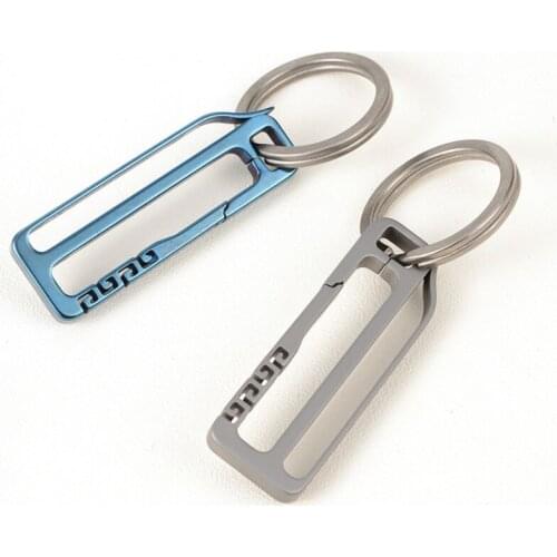 Key Chain Titanium Alloy Belt Hang Buckle Mens Waist Hanging Ring Personalized Custom Gift Car Pendant EDC Buckle