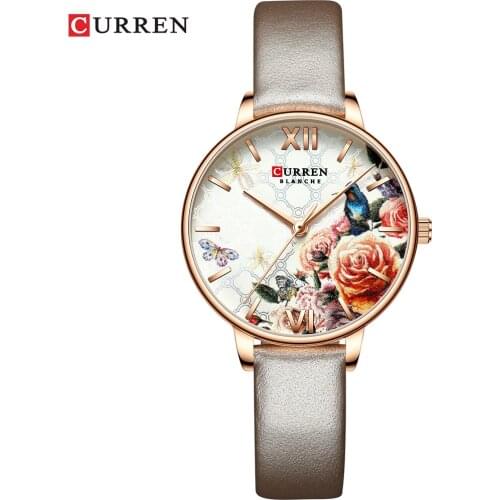 CURREN Ladies Watches New Fashion Design Women Watch Casual Female Quartz Wristwatch with full Steel girl clock Relogio Feminino