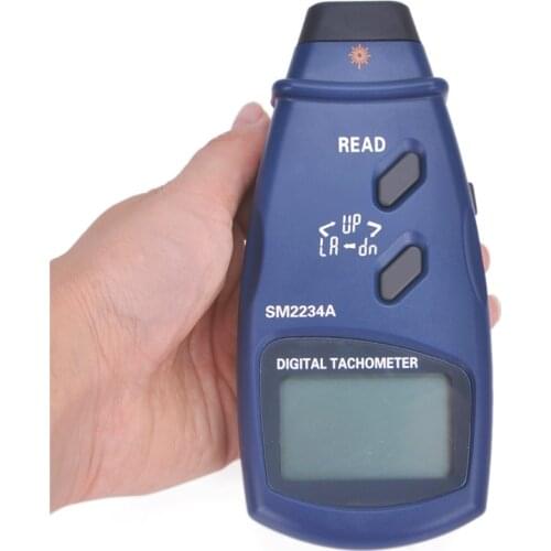 Digital Tachometer Range 2.5~99999 RPM Auto-range LCD Photo Tachometer With Max Min Last Data Memory Original SM2234A