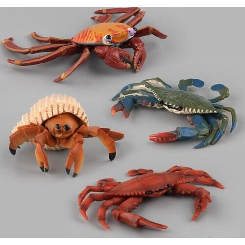 Kids Education Ocean Life Marine Creatures Simulation Animal Octopus Tortoise Hermit Crab Model Doll Collectible Children Toys