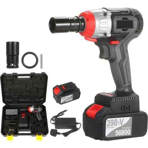 Cordless Impact Wrench 980Nm Torque Brushless Motor with 1/2&5/16 Inch Quick Chuck 4.0A Fast Charger Variable Speed Impact Kit