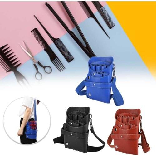 PU Leather Bag Portable Barber Scissors Waist Bags Hair Clipper Comb Hairdressing Tools Storage Bag Multicolor Salon Waist Pack