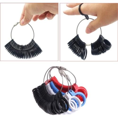 Finger Ring Sizer Plastic Jewelry Making Measurement Mandrel Standard Size Tools