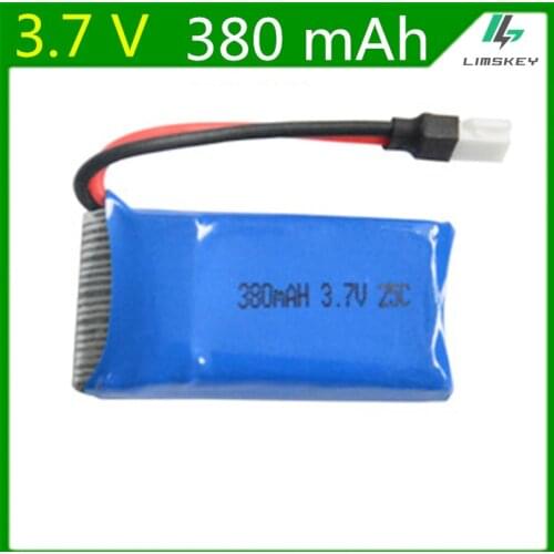5pcs/lot 3.7V 380mah Lipo Battery For Hubsan h107 Venus reached 385 H107D axis aircraft model aircraft battery 3.7 V 380 mah