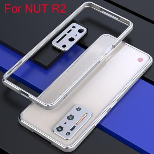 Metallic Case For Smartisan Nut R2 Metal Frame edge cover shell Case Smartisan NutR2 Cases cover with camera glass protect