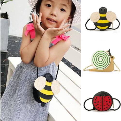 Cute Children Girl Bags Bee Ladybug Snails Baby Kid Girls Crossbody Small Bag Messenger Wallet Hot