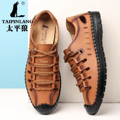 Men Shoes Original Sandals New Summer Leather Cowhide Sandals Sandals Mens Sandals Chaussure Homme Zapatos De Hombre