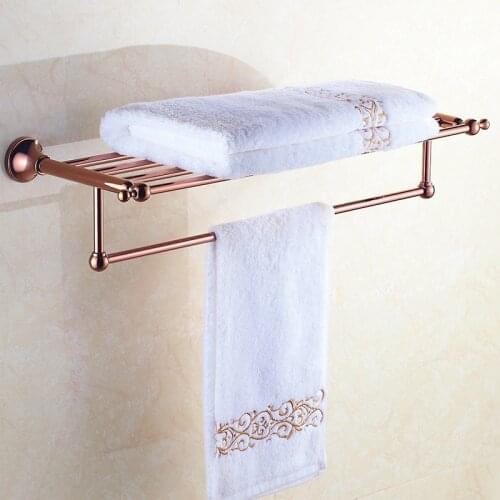 Bathroom Hardware Set Rose Gold Brass Towel Rack Tissue Toilet Brush Holder Corner Shelf Robe Hook Cosmetic Mirror Basin Faucets