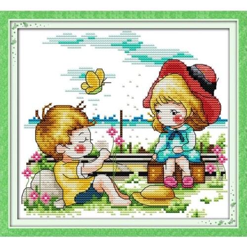 Rest cross stitch kit 14ct 11ct count print canvas stitches embroidery DIY handmade needlework plus