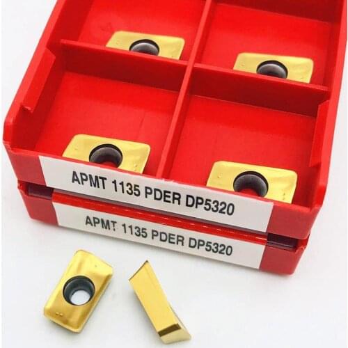10PCS carbide insert APMT1135 PDER RPMW1003MO DP5320 CNC lathe parts tool milling cutter APMT 1135 metal turning insert RPMW