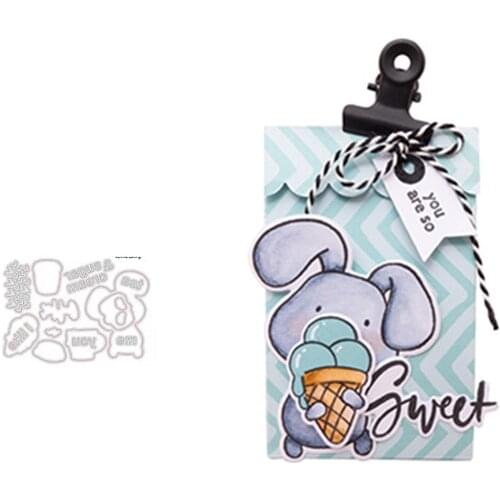 ZY 2021 New Arrival Presell rabbit Clear Stamps And Dies for DIY Scrapbooking/photo album Decorative Embossing DIY Paper Cards