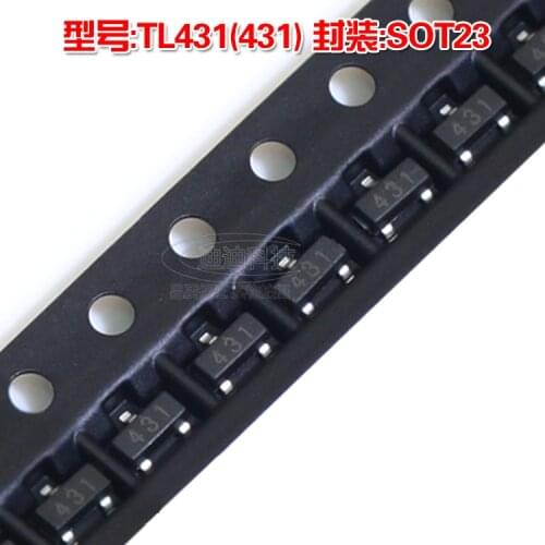 The new TL431 SOT-23 silk screen 431 SMD transistor 0.5% precision large chip regulator
