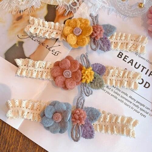 Oaoleer New Baby Girl Flower Crown Elastic Headband Kids Photography Props Accessories Toddler Hair Wear Handmade