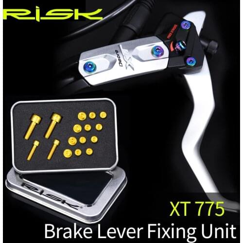 RISK 20pcs/set Mountain Bike Brake Handle Lever Screw Titanium MTB Bicycle XT775 Hydraulic Disc Brake Oil Cylinder Lid Bolts