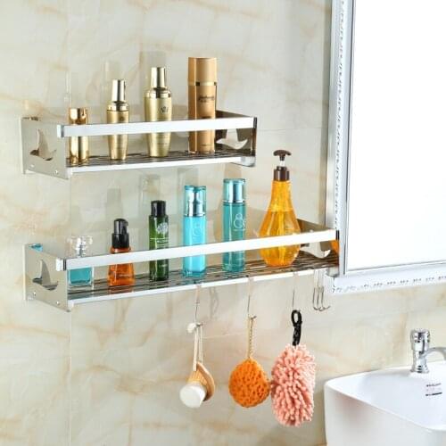 Kitchen or Bathroom Storage Shelf Rack Shelves Hooks on the Wall kitchen storage organization shelf cabinet storage