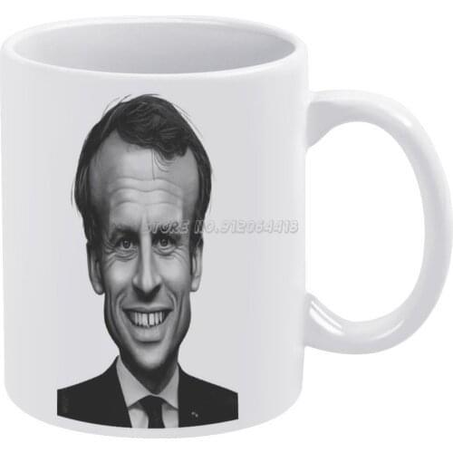 Portrait President France Coffee Mugs Ceramic Personalized Mugs 11 Oz White Mug Tea Milk Cup Drinkware Travel Mug President Fran