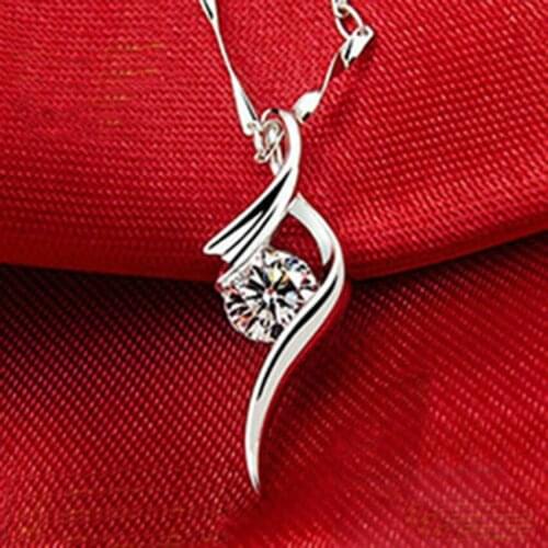 The Mood In Europe And South Korea Silver Pendant Pendant Chain Clavicle Anti Allergy (without Separate Pendant Necklace)
