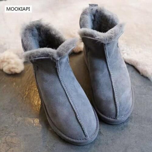In 2019, Australias latest high-quality snow boots, real sheepskin, 100% natural wool, pure-color womens shoes, free delivery