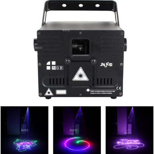 1W RGB Colorfull ILDA Editor Animation Scan Ray White Laser Projector Lights DMX Beam DJ Bar Disco Party Show Stage Lighting FB6
