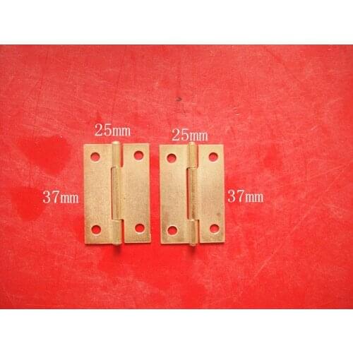 100pcs 25*37mm 1.5 inch Rectangular Hinge Cabinet Accessories Door Anti-theft Deduction Wooden Box Dedicated Copper Hinge