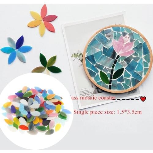 150 Pieces Mixed Colors Water Drop Mosaic Tiles for Crafts Garden Seat Table Pots Cups